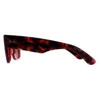 Ray-Ban Sunglasses RB0840S Mega Wayfarer 66372K Transparent Pink and Havana Red Mirror