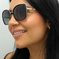 INVU Sunglasses B1907 F Black Gold Grey Polarized