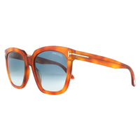 Tom Ford Sunglasses Amarra FT0502 53W Blonde Havana Gradient Blue