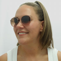 Ray-Ban Sunglasses Round Double Bridge 3647N 9069A5 Pink Pink Gradient Brown