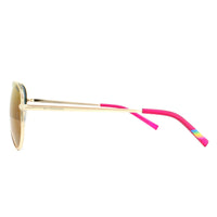 Polaroid Kids Sunglasses PLD 8015/N J5G AI Gold Grey Pink Mirror Polarized