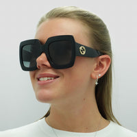 Gucci Sunglasses GG0053SN 001 Black Grey