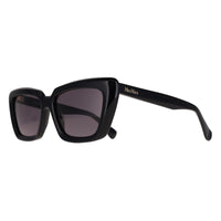 Max Mara Sunglasses MM0171 Elizabeth 01A Shiny Black Smoke Grey