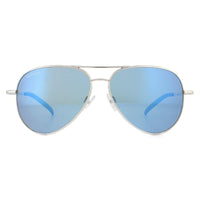 Serengeti Sunglasses Carrara 8547 Shiny Silver Mineral Polarized 555nm Blue