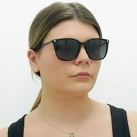 Ralph by Ralph Lauren Sunglasses RA5293 6037T3 Shiny Black with Havana Grey Gradient Polarized