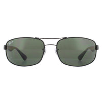 Rayban Sunglasses 3445 Black Green Polarized 002/58 64mm