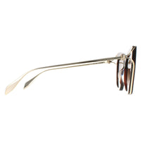 Alexander McQueen Sunglasses AM0375S 002 Brown Gold Brown Gradient