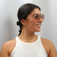 Chloe Sunglasses CH0042S 004 Gold Brown Gradient