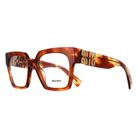 Miu Miu Glasses Frames MU04UV 11Q1O1 Striped Tobacco Women