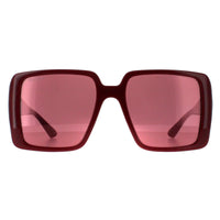 Gucci Square Womens Burgundy with Silver Red with Silver Mirror GG1692S