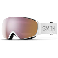 Smith Ski Goggles I/O Mag S 0OR M5 White Chunky Knit ChromaPop Everyday Rose Gold Mirror & CP Storm Rose Flash