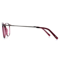 INVU Glasses Frames B4116 C Transparent Burgundy Casis Silver Women