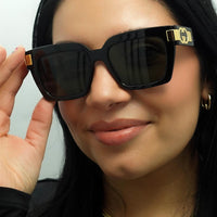 Gucci Sunglasses GG1689S 001 Black with Gold Grey