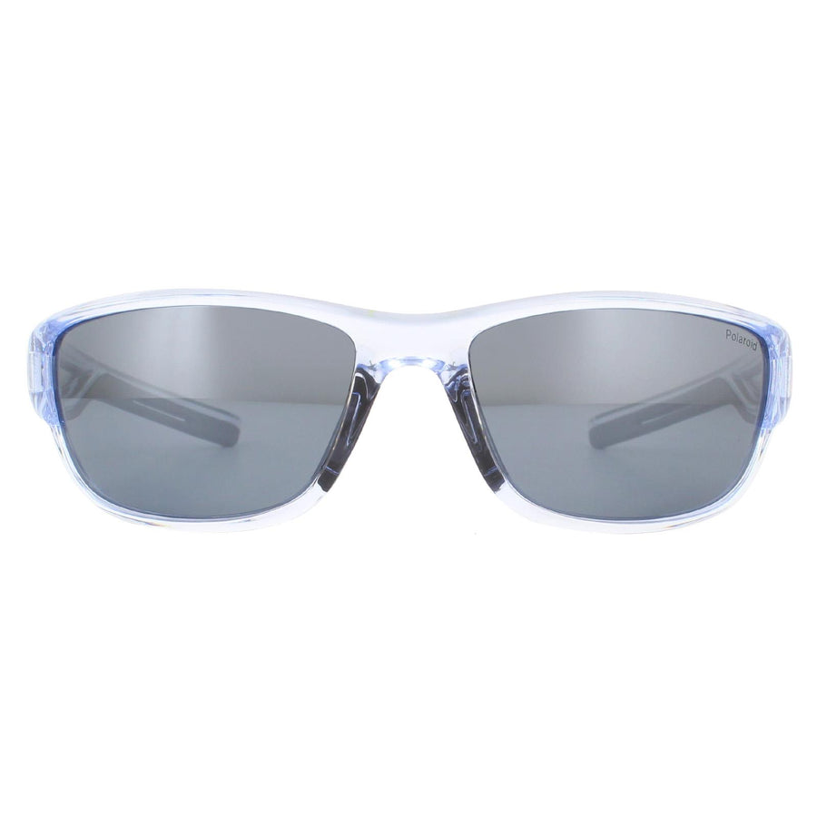 Polaroid Sport PLD 7028/S Sunglasses Crsytal Black Grey Silver Mirror Polarized
