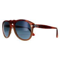 Persol Sunglasses 0649 1025S3 Resina e Sale Brown Blue Polarized 54mm