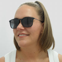 Ray-Ban Sunglasses Chris 4187 622/8G Rubber Black Gradient Grey