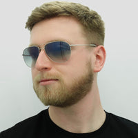 Oliver Peoples Sunglasses Benedict 1002 5241/3F Silver Chrome Sapphire VFX