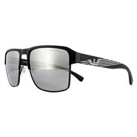 Emporio Armani Sunglasses EA2066 3001Z3 Matte Black Grey Mirror Silver Polarized