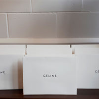 Celine White Shopper Paper Carrier Gift Bag pack of 25 Brand New Genuine