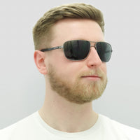 Emporio Armani Sunglasses 2033 3130/87 Ruthenium Rubber Grey