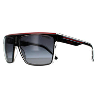 Carrera Sunglasses 22/N T4O 9O Black Crystal White Red Dark Grey Gradient