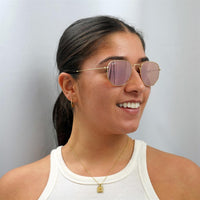 Ray-Ban Sunglasses Hexagonal 3548N 001/Z2 Gold Copper Flash Mirror