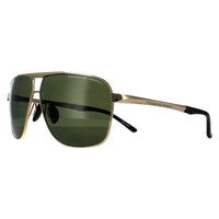 Porsche Design Sunglasses P8665 B Gold Green Grey Polarized