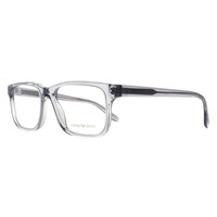Emporio Armani Glasses Frames EA3218 5075 Shiny Transparent Grey Men