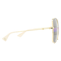 Gucci Sunglasses GG0414S 002 Gold Grey with Multicolour Guccify Mirror