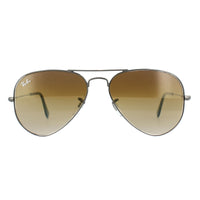 Ray-Ban Sunglasses Aviator RB3025 004/51 Gunmetal Brown Gradient Small 55mm