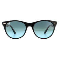 Ray-Ban Sunglasses Wayfarer II RB2185 12943M Black on Crystal Blue Gradient
