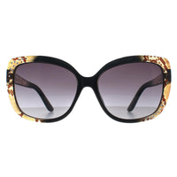 Guess Sunglasses GF0383 05B Black Fade Snakeskin Smoke Grey Gradient