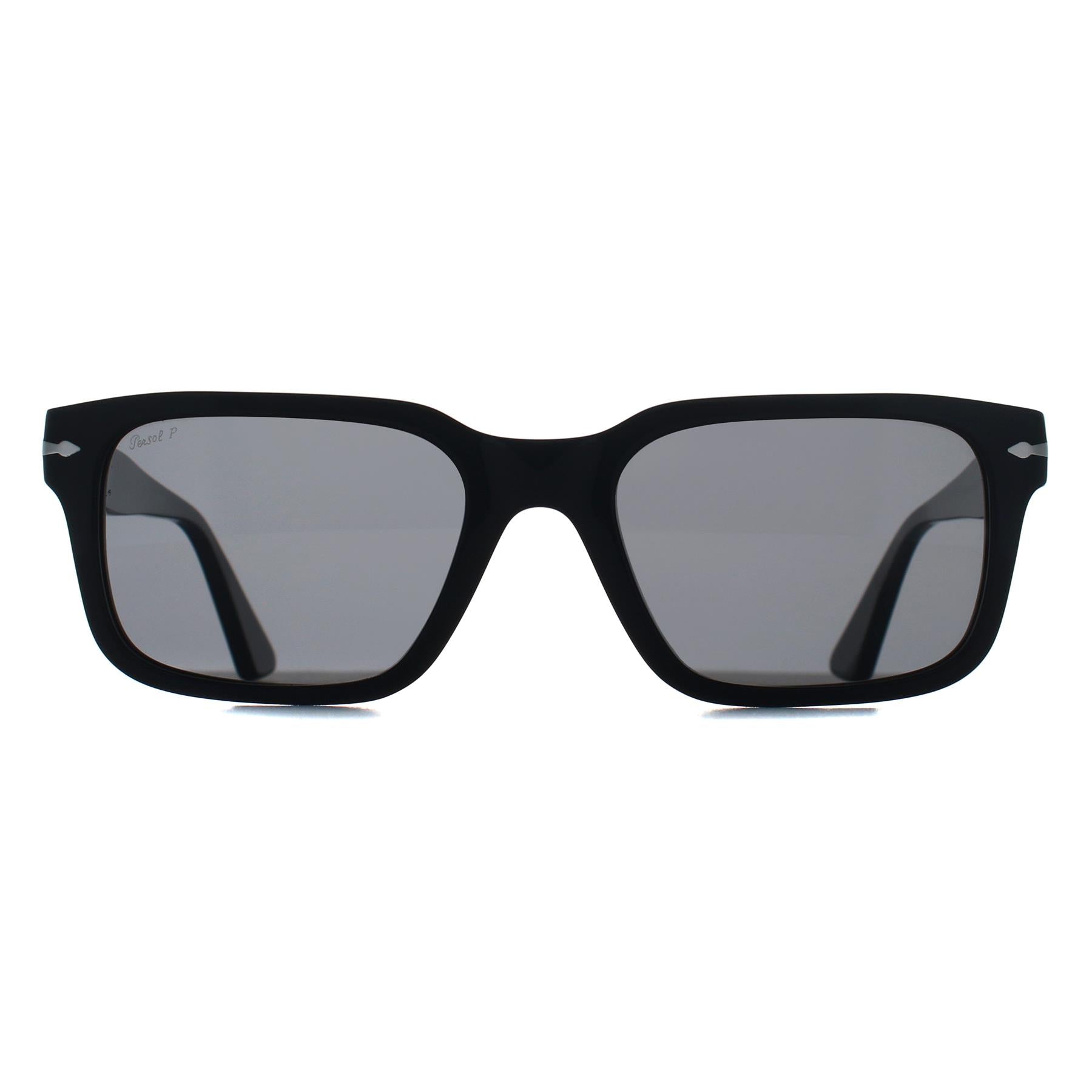 Persol ペルソル サングラス ブラック系 PO3272S ユニセックス Persol Sunglasses PO3272S 95/48 Black Polarized Dark Grey