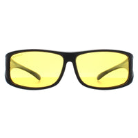 Montana Fit Over Glasses Night Driving Sunglasses FO5 F Matte Black Yellow Polarized