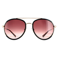 Ted Baker Sunglasses TB1638 Gaia 001 Black Gold Brown Gradient