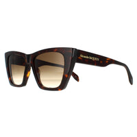 Alexander McQueen Sunglasses AM0299S 002 Dark Havana Brown Gradient