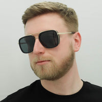 Hugo Boss Sunglasses BOSS 1235/S 807 IR Black Gold Grey