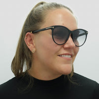 Tom Ford Sunglasses Maxim FT0787 01B Shiny Black Smoke Grey Gradient