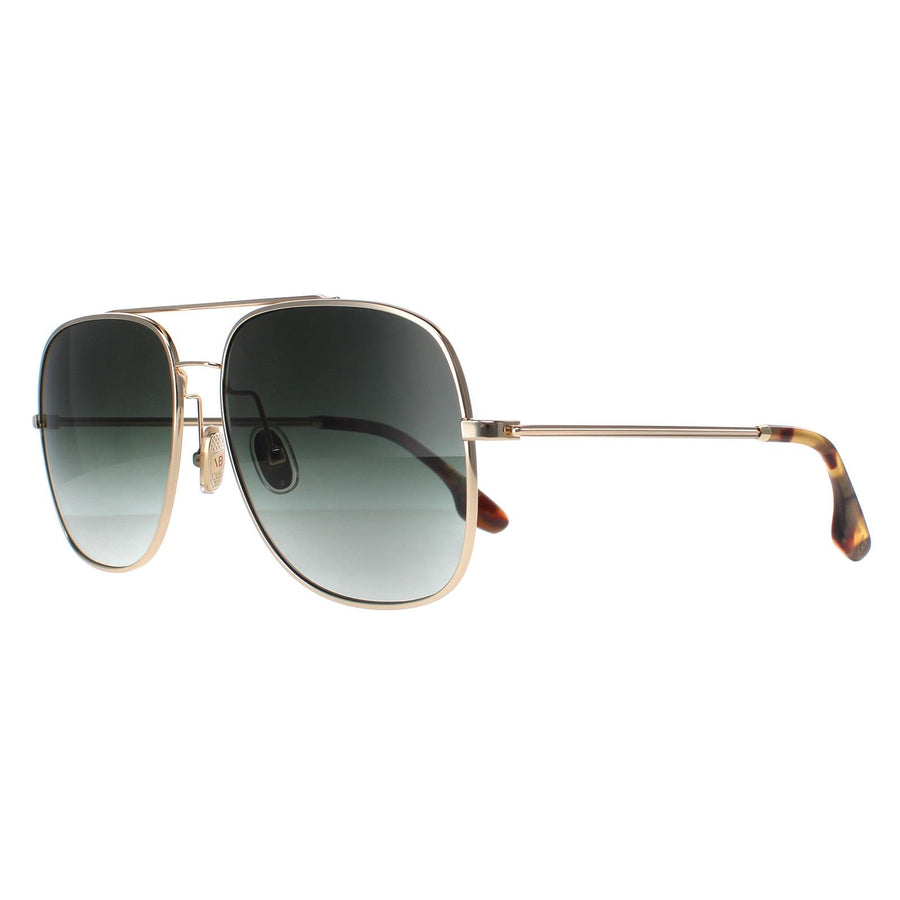 Victoria Beckham Sunglasses VB215S 700 Gold Green Gradient