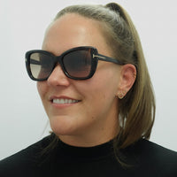 Tom Ford Sunglasses Maeve FT1008 52F Dark Havana Brown Gradient