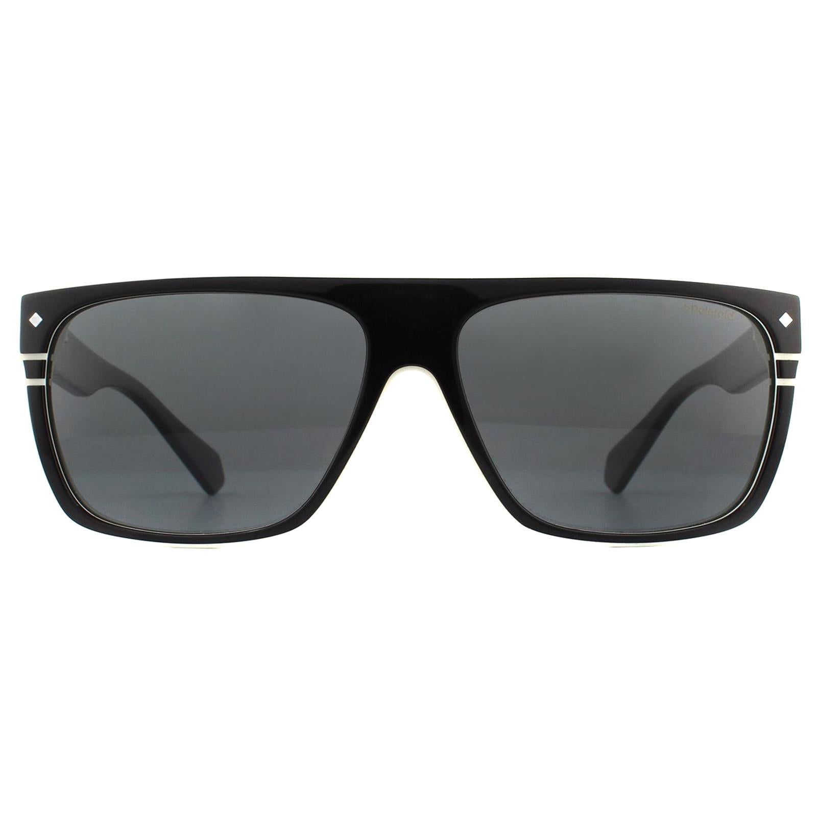 Polaroid Sunglasses PLD 6086/S/X 9HT M9 Black Ivory Grey Polarized –  Discounted Sunglasses