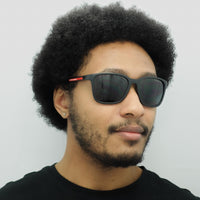 Prada Sport Sunglasses PS02WS DG002G Black Rubber Dark Grey Polarized