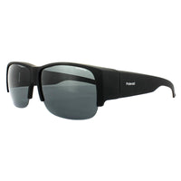 Polaroid Suncovers Fitover Sunglasses PLD 9007/S DL5 Y2 Black Grey Polarized
