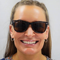 Ray-Ban Sunglasses Folding Wayfarer 4105 Black Green Polarized 601/58 Large