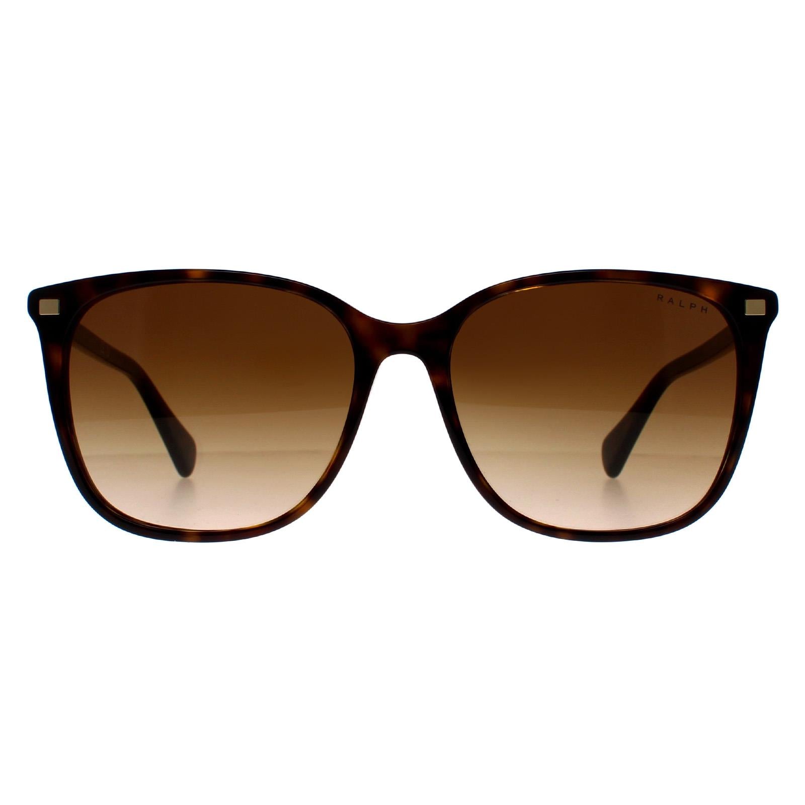 Ralph Lauren Shiny Sponged Brown Havana newest Gradient Women's Oval Sunglasses