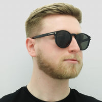 Tom Ford Sunglasses Ian 0591 01A Shiny Black Grey Smoke Gradient