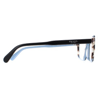 Prada Glasses Frames PR01VV KHR1O1 Top Black With Spotted Brown And Azure Women
