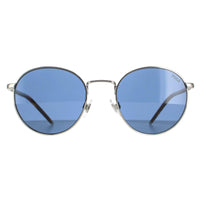 Polo Ralph Lauren Sunglasses PH3133 900180 Shiny Silver Dark Blue