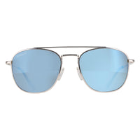 Serengeti Sunglasses Carroll SS542002 Shiny Silver Mineral Polarized 555nm Blue