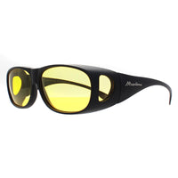 Montana Fit Over Glasses Night Driving Sunglasses FO2 I Matte Black Yellow Polarized